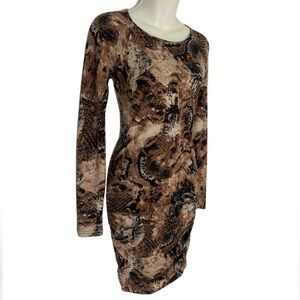 🖤🤎Karina Grimaldi Exotic Snake Print Dress✨